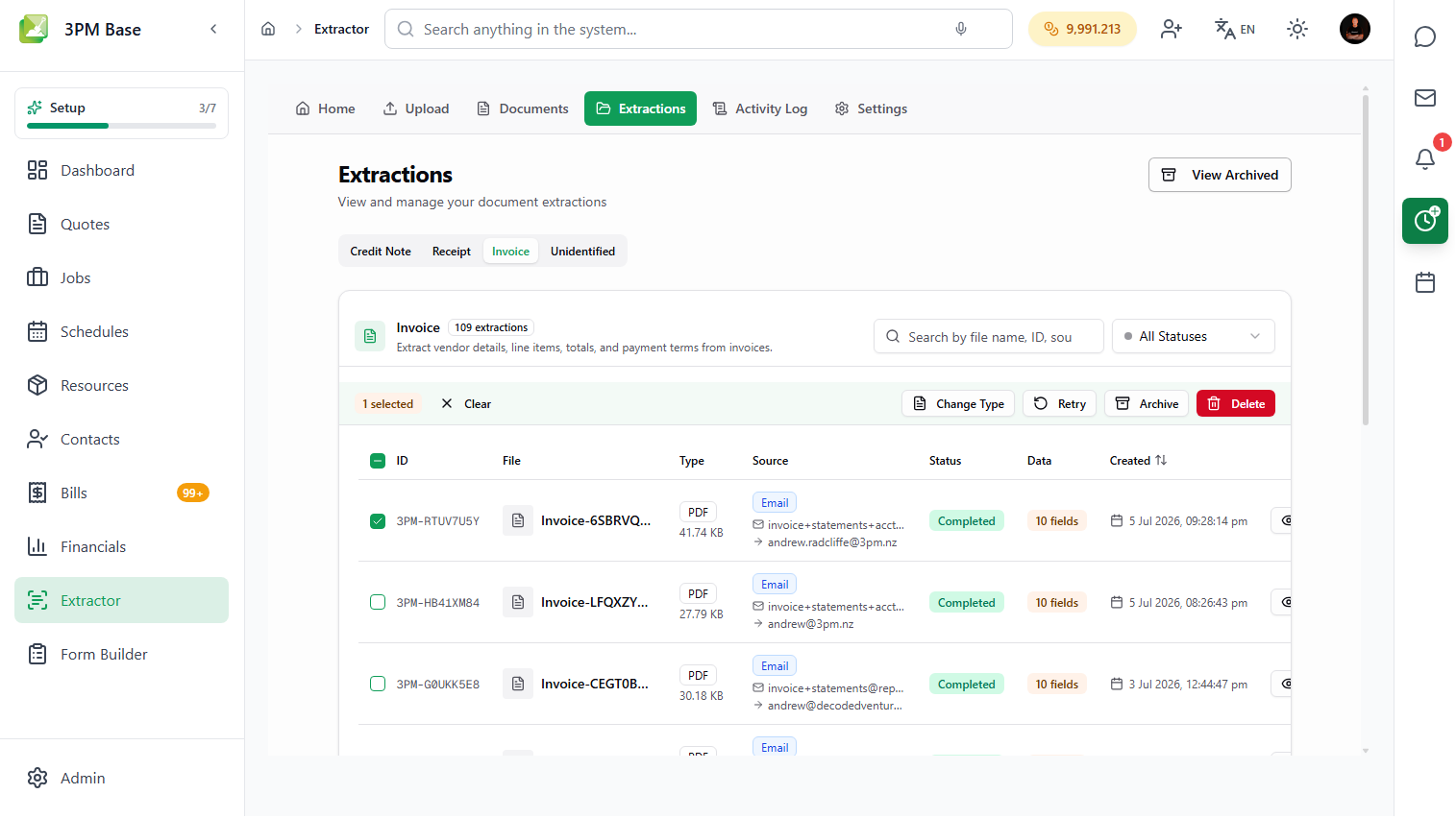 Automated Bill Extraction